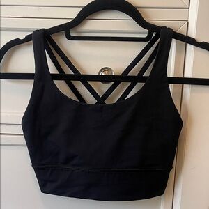 lululemon athletica Black Crisscross Back Sports Bra
